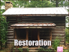 Historic Log Cabin Restoration  Norman, North Carolina